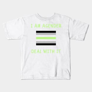 I am agender deal with it Kids T-Shirt